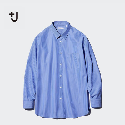 UNIQLO × +J JIL SANDER Broadcloth shirt stripes Long Sleeve XS - 4XL 478673