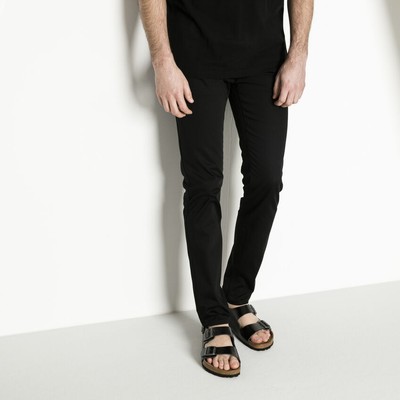 Pre-owned Birkenstock Unisex Milano Soft Footbed Amalfi Black Leather (regular Width) - 02