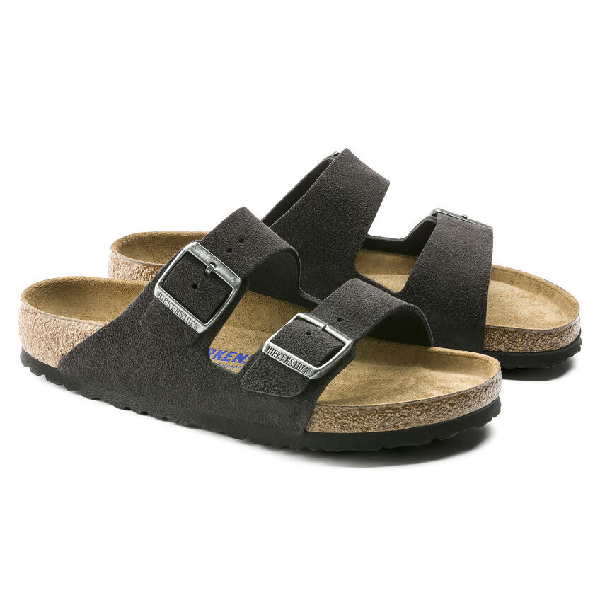 [0552321] Мужские сандалии Birkenstock Arizona SFB бархатно-серые *НОВИНКА*