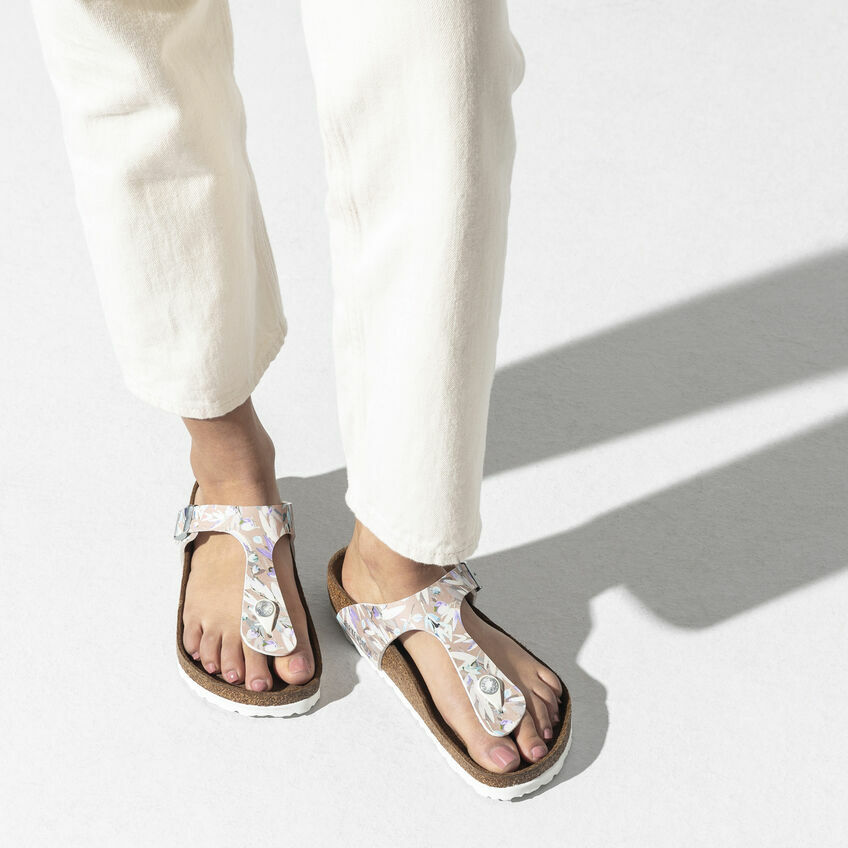 Birkenstock Gizeh Floral Fades Crystal Rose Soft Footbed