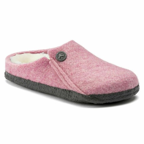 New in-Box Birkenstock Kids Zermatt Shearling Wool Clog Slipper Rose-Select Size