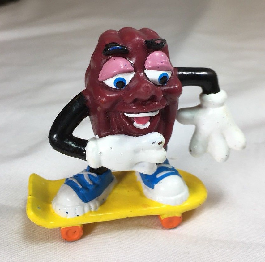 1988 California Raisin Figurine with Skateboard #784