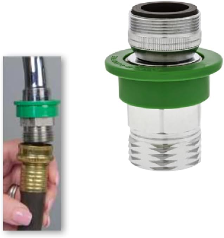 Hose Faucet Coupler 3/4 Inch Brass for Portable Appliances Snap Fit