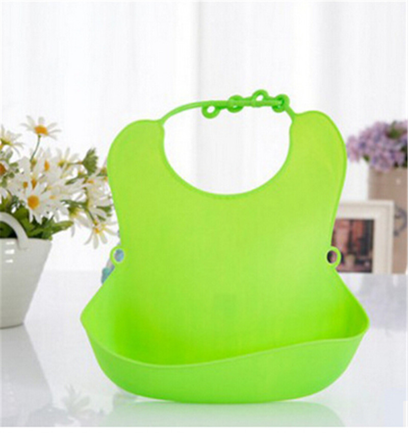 Waterproof Silicone Bib Baby Infants Kids Bibs Feeding Lunch Rollup