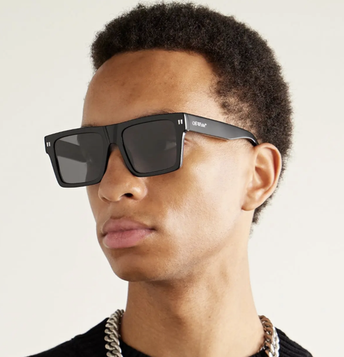 Pre-owned Off-white Oeri109s24pla0011007 Lawton Black Sunglasses