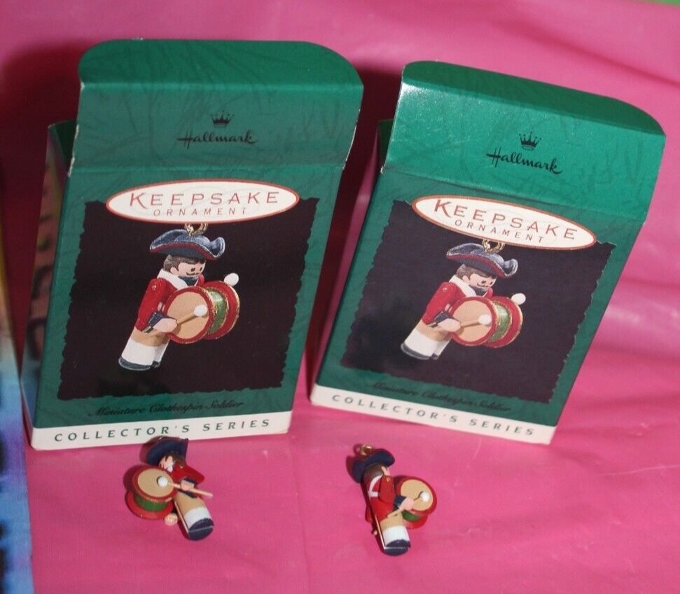 Hallmark Keepsake Ornament Miniature 2 Of Clothespin Soldier 1996 Ser 2 Ornament