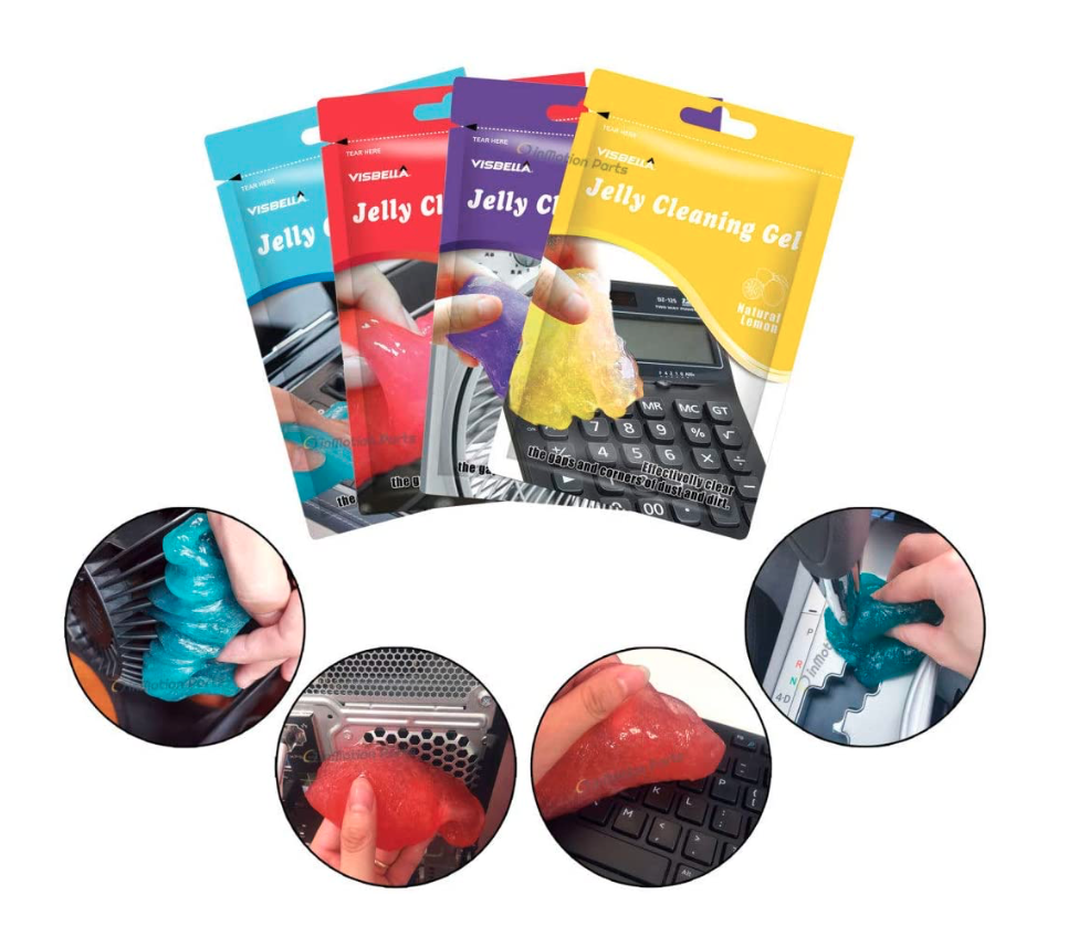 Visbella Jelly Cleaning Putty Magic Gel Slime Remove Dust,Dirt,Hair,Crumbs 2.8oz