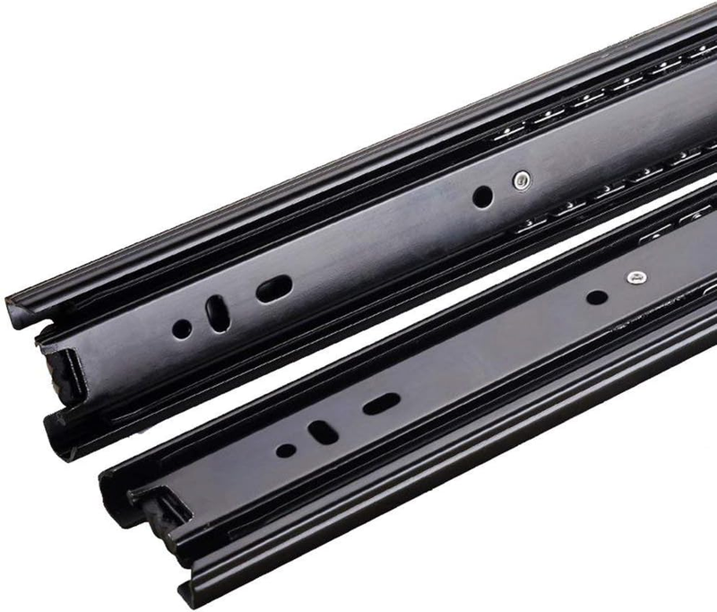 Ball Bearing Full Extension Guide Rail Black Pair