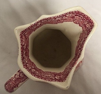 Antique Mason's Ironstone China Vista England Pitcher Pink 6