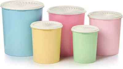 Tupperware Heritage Collection 10 Piece Nested Canister Set in Vintage...