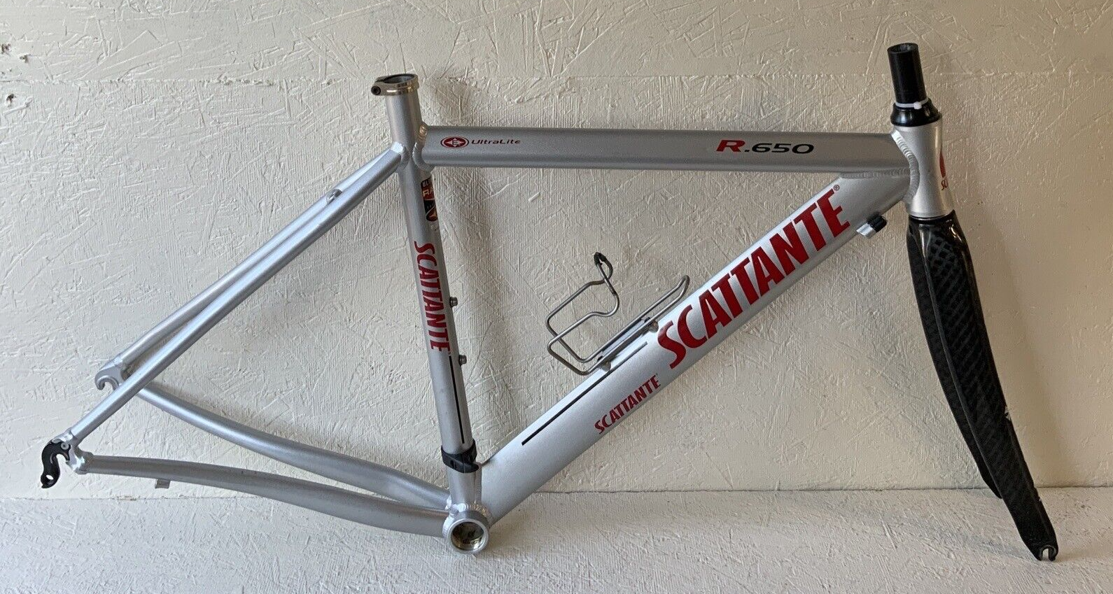 SCATTANTE R.650 FRAME AND FORK 48 CM ALUMINUM / CARBON 1.7 KGS. GRAY ULTRA LITE