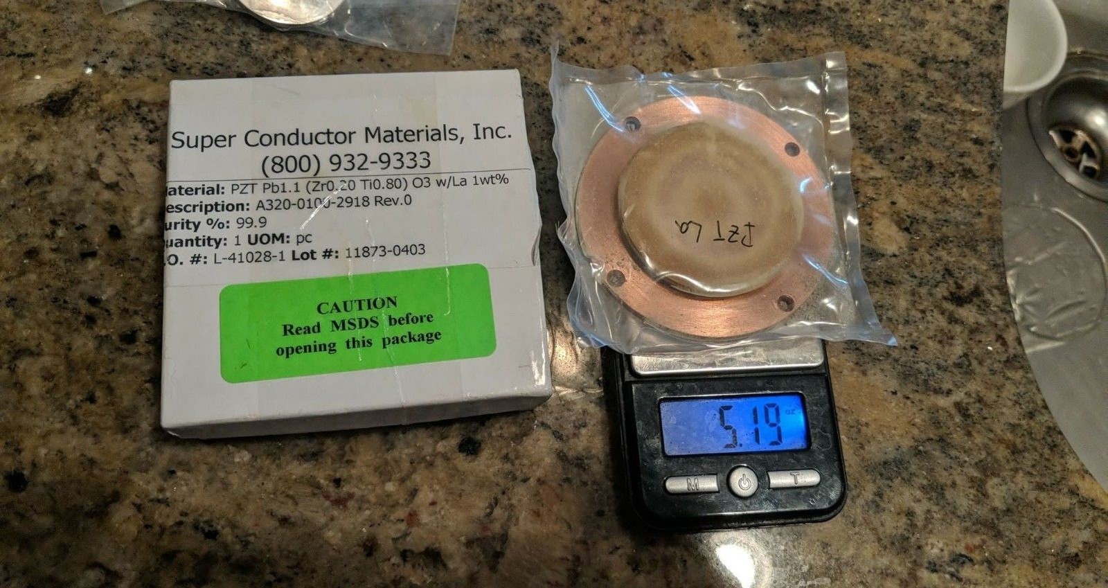 Super Conductor Material PZT Pb1.1(Zr0.20 Ti0.80) O3 w/La 1wt% Sputtering Target
