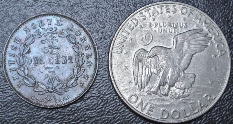 招*@様 1886年 ブリティッシュ・ノース・ボルネオ ハーフセント銅貨 1886 H BRITISH NORTH BORNEO Co. (Malaysia) - ONE CENT - BRONZE