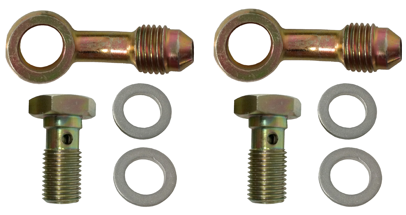 Brake Caliper Adapter Fittings 4 x 10 mm1.5 Long Banjo Fitting Kit