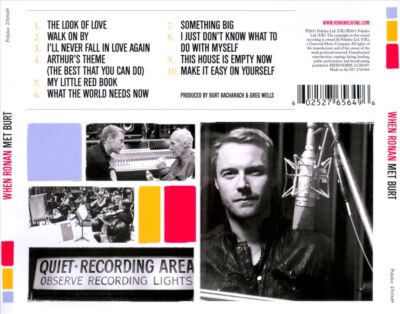 RONAN KEATING/BURT BACHARACH - WHEN RONAN MET BURT NEW CD