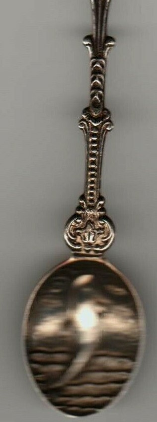 Sea World 1981 DAI45 Dancing Whale SilverPlate Souvenir Spoon Holland 3-Dolphins