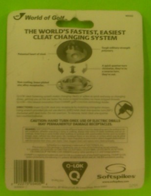 NEW - GOLF SOFTSPIKES XP KIT WITH TOOL  - JEFF WORLD OF GOLF - Q LOCK - 405SQ