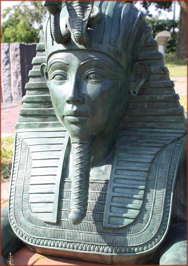 Bronzeskulptur, Sphinx, Pärchen, Ägypten, Dekoration für ihren Garten