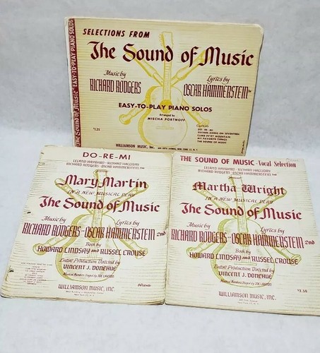 The Sound Of Music Sheet Music 1950's 1960's Lot of 7 Bundle Vintage