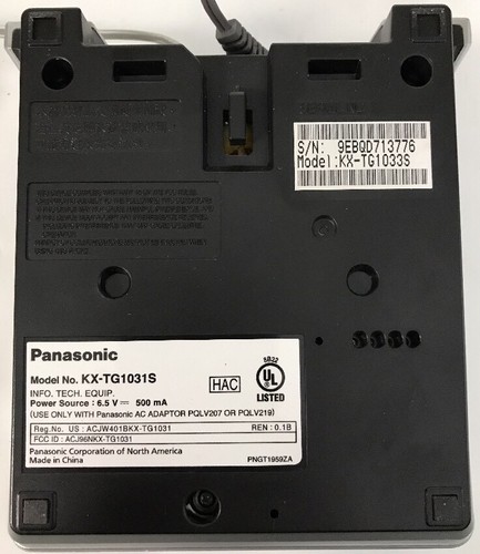 Panasonic Cordless Phone Base Charging Station Answering Machine