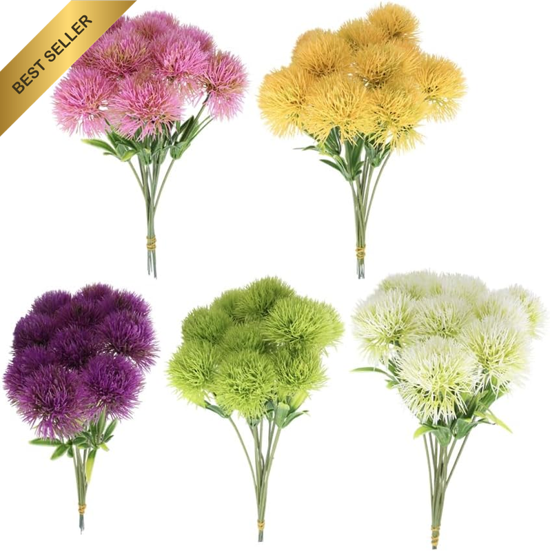 European - Style Artificial Dandelion Flowers - 10.6In Plastic Simulated Flowers