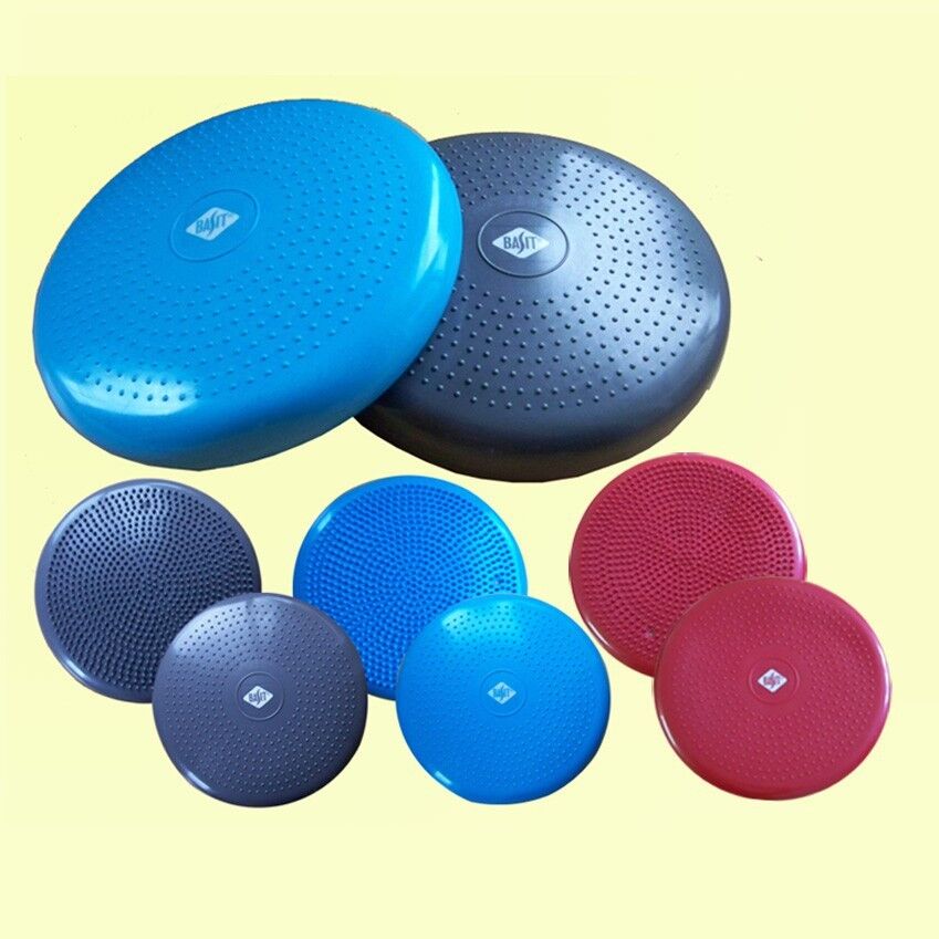 BASIT Ballsitzkissen Balance Board Sitzkissen Gleichgewicht blau grau rot +Pumpe