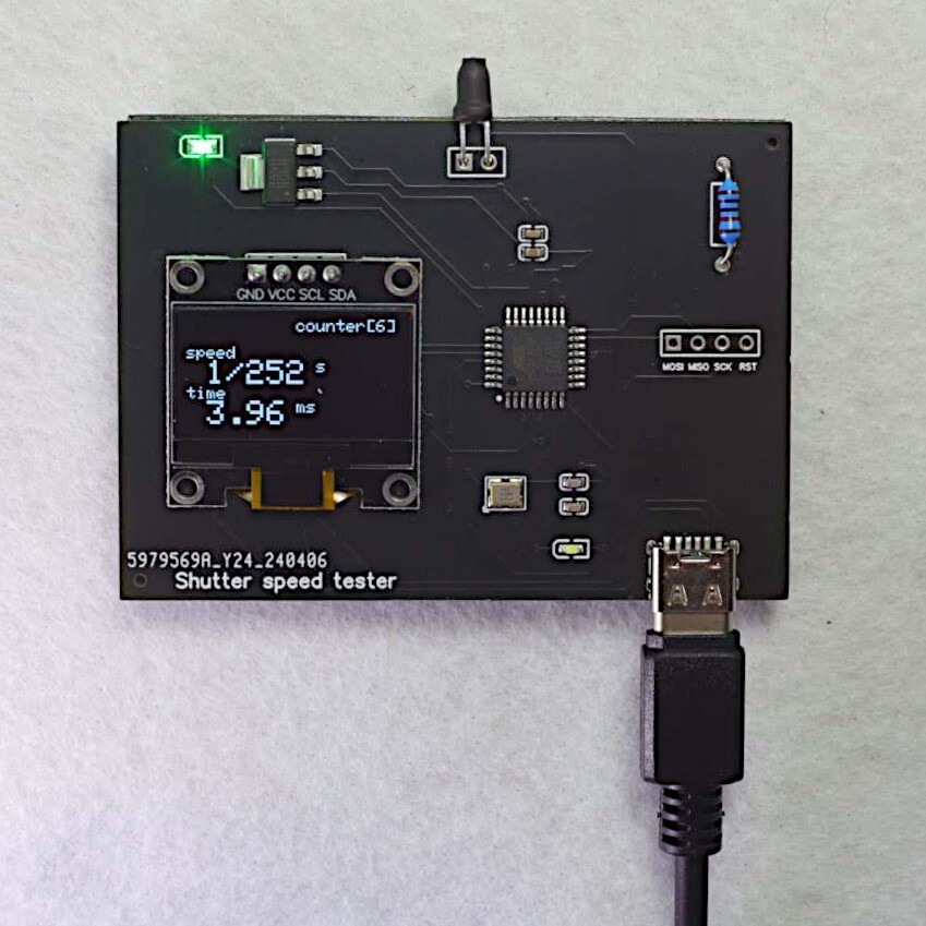 Camera shutter tester (All-in-one kit w/LED Light, w/USB Cable)No extra expenses