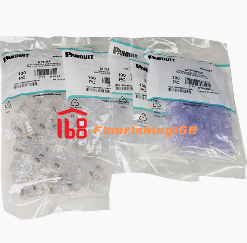 100pcs New Panduit SP688-C Category 6 TX6™ RJ45 Modular Plug 100pcs New Panduit SP688-C Category 6 TX6™ RJ45 Modular Plug