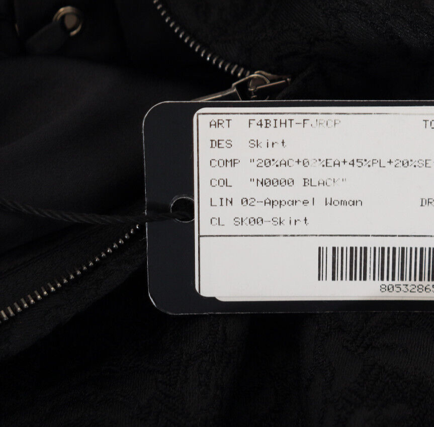 

DOLCE - GABBANA Юбка-карандаш из черной парчи, мини выше колена IT40 / US6 /  $ 1400, Черный