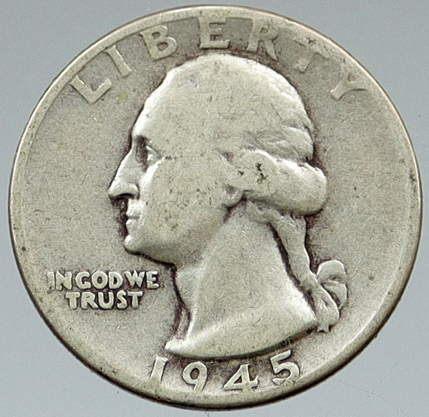 1945 P UNITED STATES USA President Washington OLD Silver