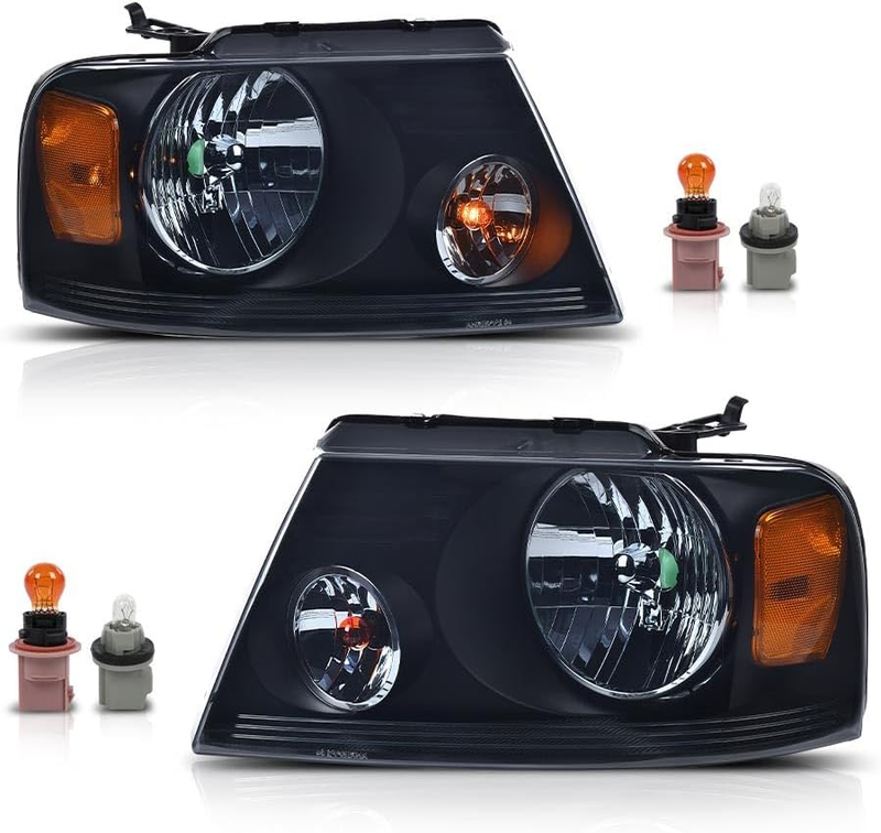 Black Housing Headlights for Ford F150 2004-2008 Lincoln Mark LT 2006-2008