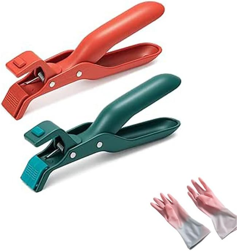 2 Pcs Hot Plate Gripper Tongs, Multi-Function Anti-Scald Bowl Clip, Kitchen Sili