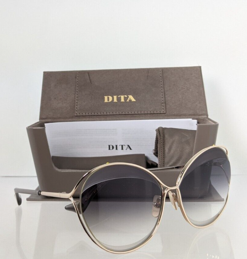 Pre-owned Dita Authentic  Sunglasses Sasu Dts 516-64-01 Gold Frame In Gray
