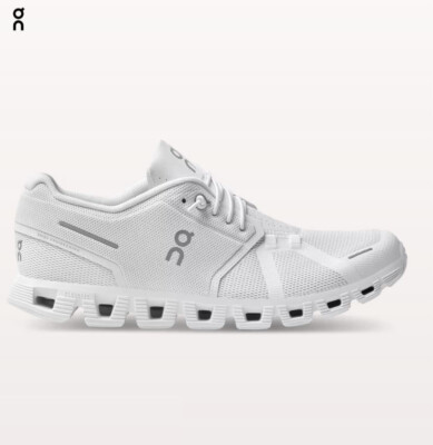 Men's On Running Cloud 5 All White Shoes - On Running Authetic