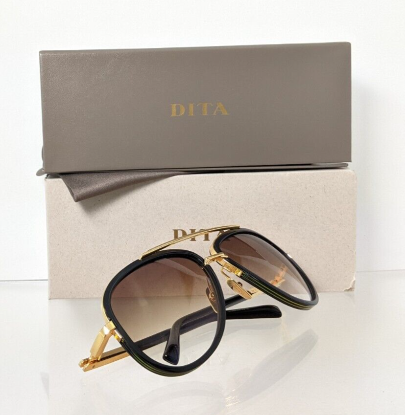 Pre-owned Dita Authentic  Sunglasses Mach Two Drx 2031b Black Gold 60mm Made In Japan In Clear