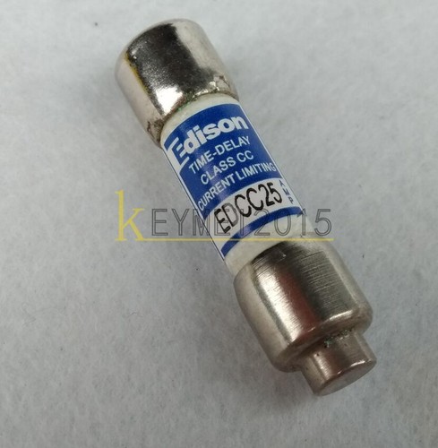 1PC New Bussmann Edison EDCC25 Fuse 25 Amp 600V Slow Blow Class CC Time ...