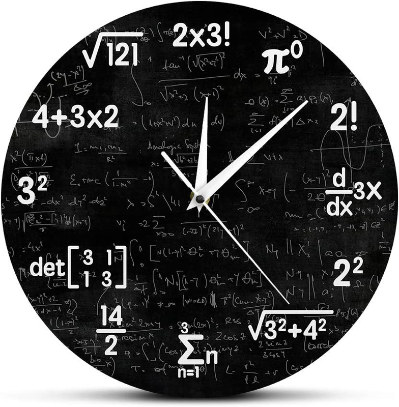 Math Equations &  Notations Mathematics Wall Clock Educational NEW Gift for kids