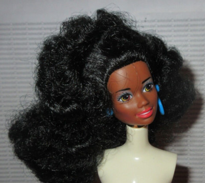 ***HEAD ONLY*** AFRICAN AMERICAN RAVEN BROWN EYE DOLL HEAD FOR OOAK PARTS