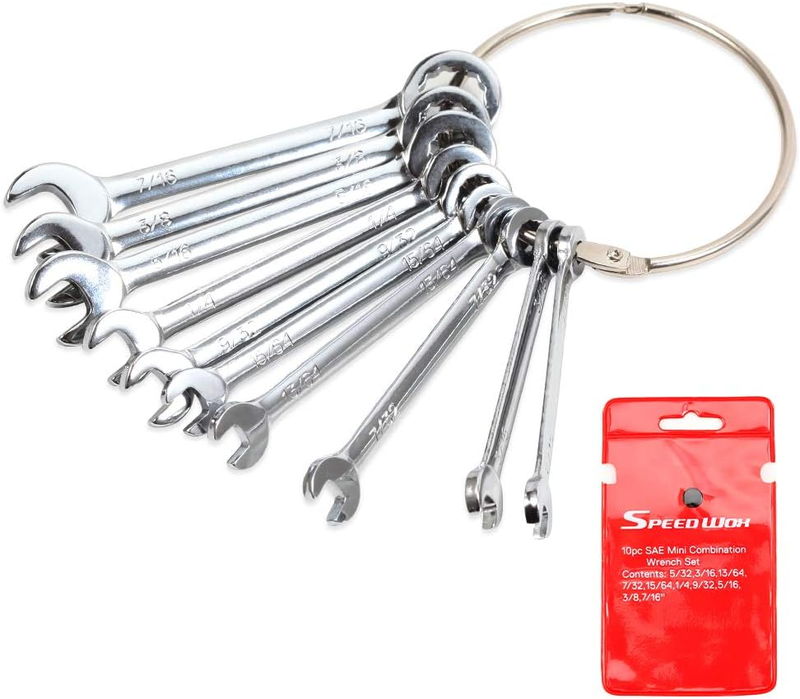 Mini SAE Ignition Wrench Set 10 Pcs 5/32