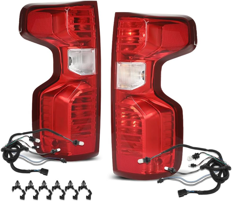 Halogen Left & Right Taillights for 2019-2023 Chevy Silverado 1500 2500HD 3500HD