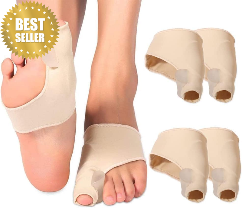 4 Count Bunion Corrector and Bunion Relief Sleeve with Gel Relief Pads, Orthoped