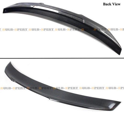 PSM STYLE HIGHKICK REAL CARBON FIBER TRUNK SPOILER WING FOR 10-16 AUDI S4 SEDAN