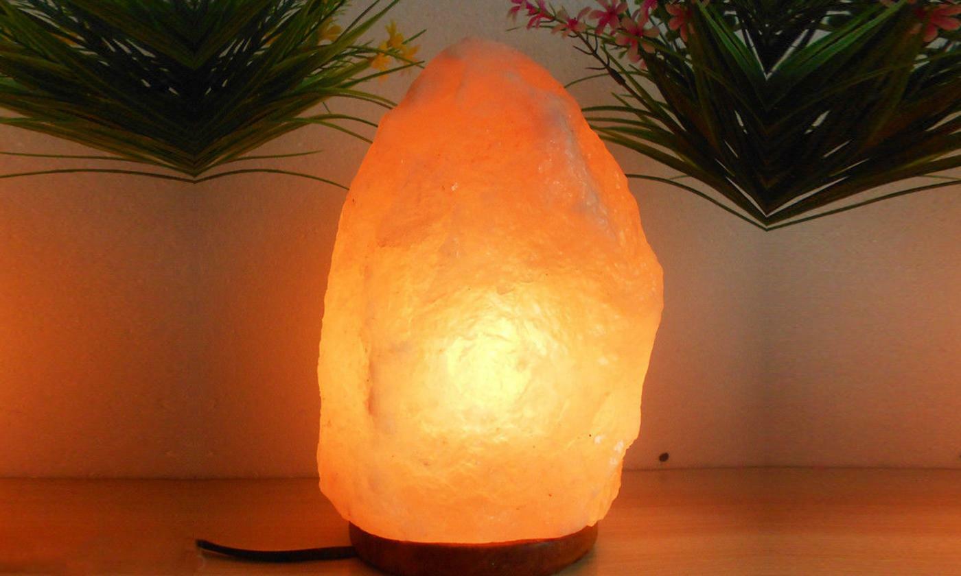 2-5lbs Crystal Himalayan Rock Night Light Air Purifier Salt Lamp