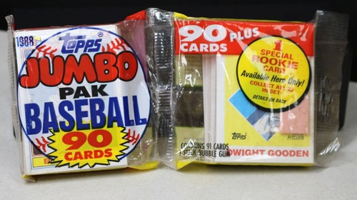 Topps 1988 Jumbo Pak 90 Baseball Cards plus 1 Bubble Gum Stick SEALED Double Pak