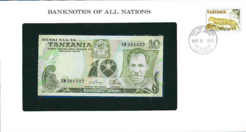 Banknotes of All Nations Tanzania 1978 10 Shilingi P-6c UNC Prefix GW