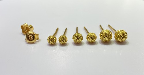 【TOU】コンヒョジン着用 Signature Gold Ball Earring_cl101 Amazon.com: 14k Yellow Gold 8.00mm Hollow Half Ball Earrings