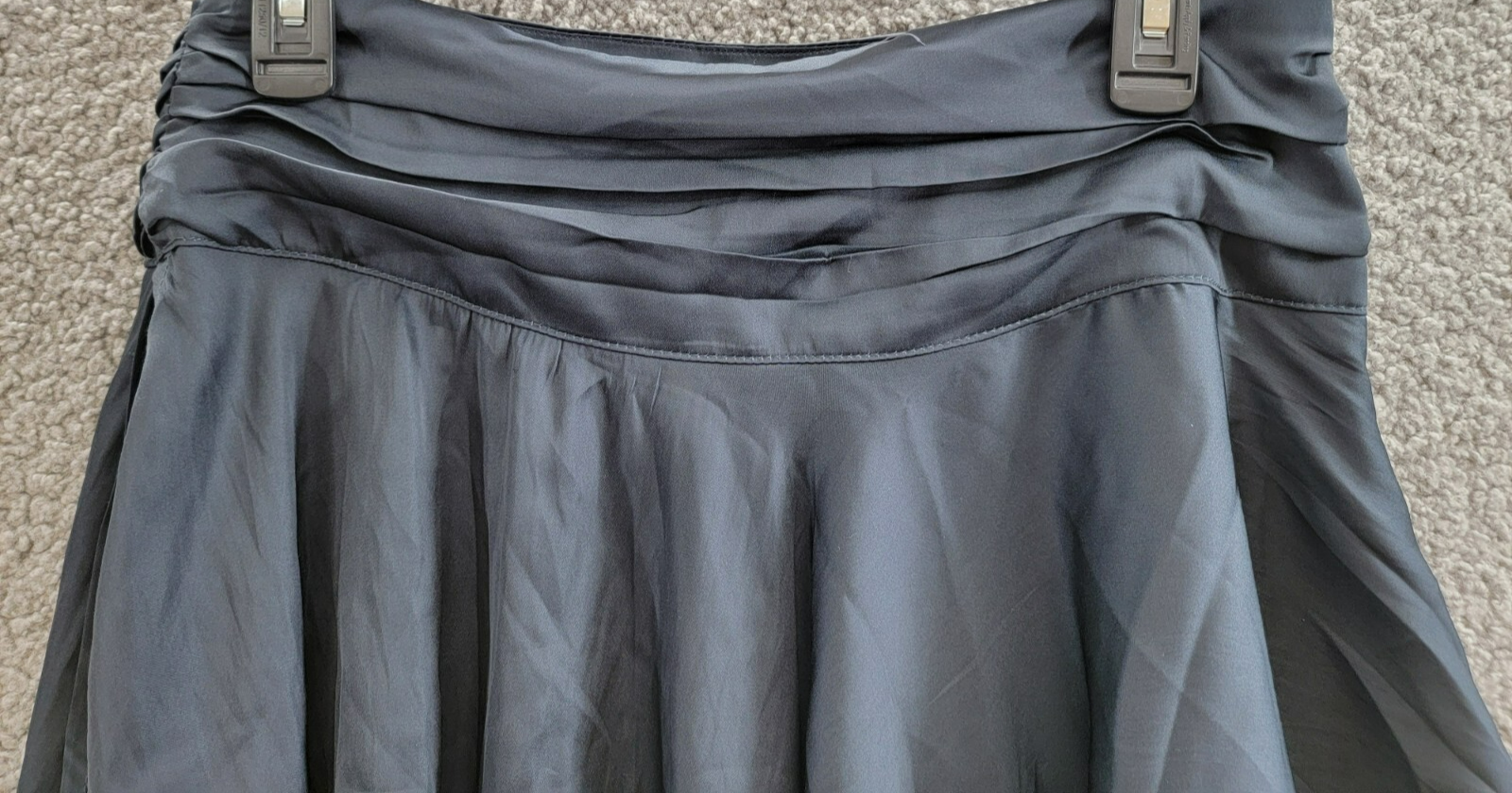 Lioness Legacy Asymmetric Skirt Women's S Navy Ruched Waist Side Zip Closure - Picture 3 of 15