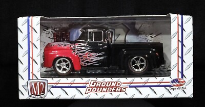 M2 Machines 56 1956 Ford F-100 Pickup Truck Ground Pounders Collectible 12-09 Bl