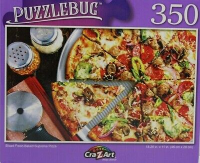 Jigsaw Puzzle 350 Pieces Sliced Fresh Baked Supreme Pizza 18 X 11 Puzzlebug