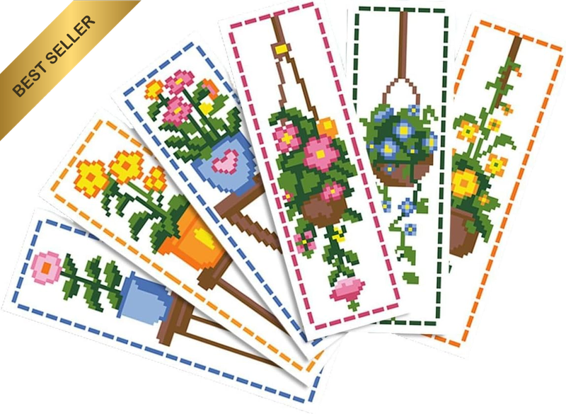 6 Set Bookmark Cross Stitch Kits Stitch Bookmarks Cross Stitch Kits with Instruc